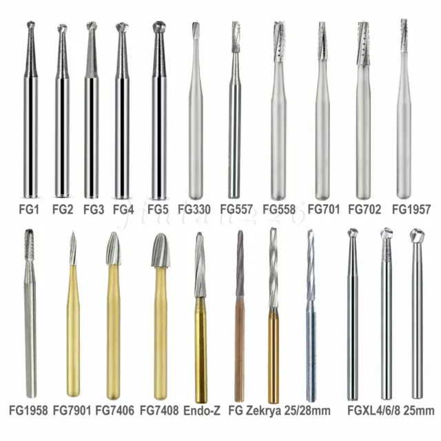 Dental Round Tungsten Carbide Steel Bur Burs Fit for High/Low Speed Handpiece