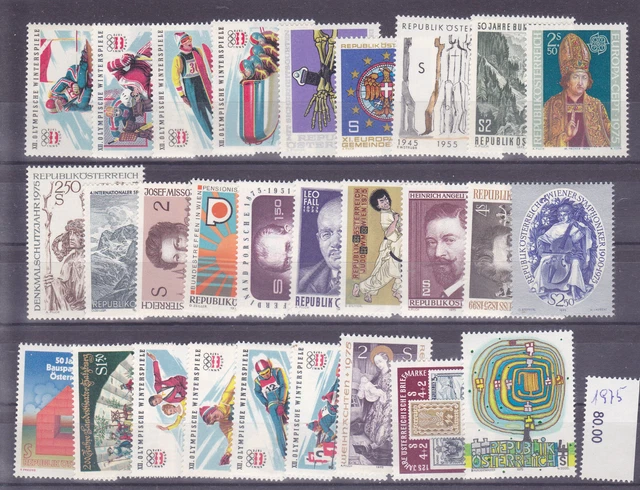 Österreich  Lot aus dem Jahr 1975  postfrisch siehe  Scan