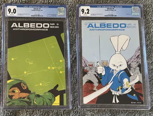 Thoughts & Images Comics ALBEDO LOT Of 2- #3, 9.0, #4, 9.2, White Pages