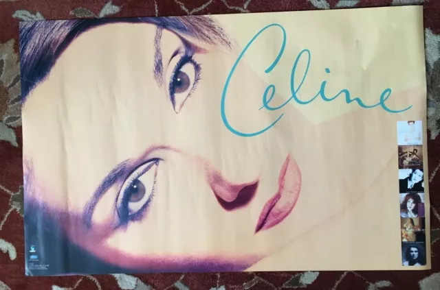 CELINE DION  Falling Into You  rare original 2-sided promotional poster