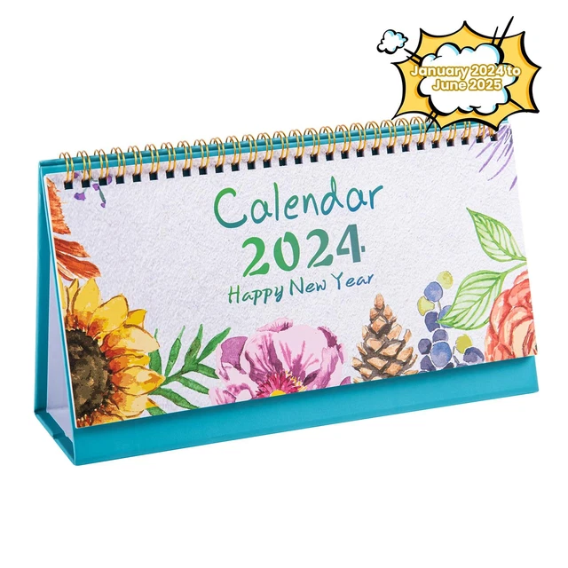 YOGAYET DESK CALENDAR 20242025, Standing Flip Calendar 2025, Thick