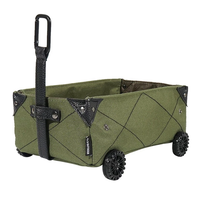 1pc Collapsible Utility Wagon Foldable Wagon Cart Collapsible Beach Cart