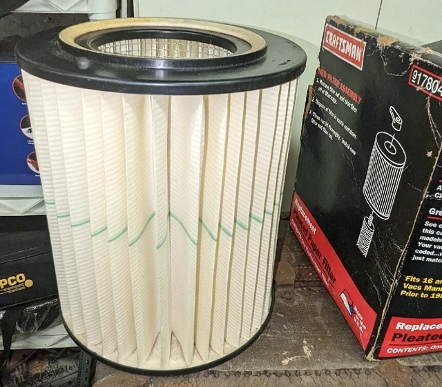 N.O.S. Sears Craftsman Wet/Dry Vacuum Filter no. 917804 Fits 16 & 32 Gallon