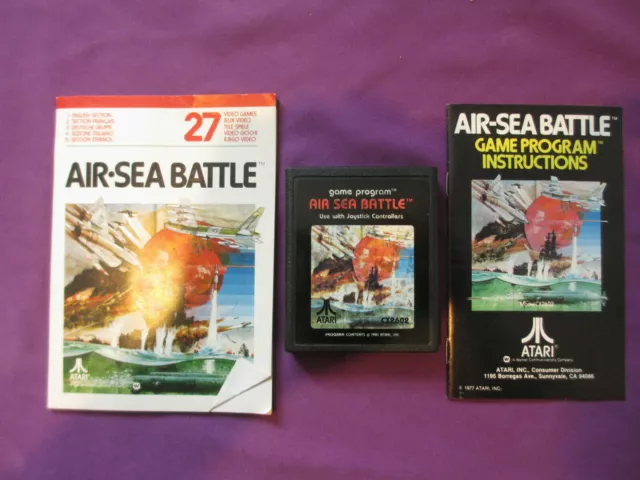 Jeu Atari 2600 - 27 - Air Sea Battle - Cx2602 - Avec Notice D'origine Jeu Atari 2600 - 27 - Air Sea Battle - Cx2602 - Avec Notice D'origine