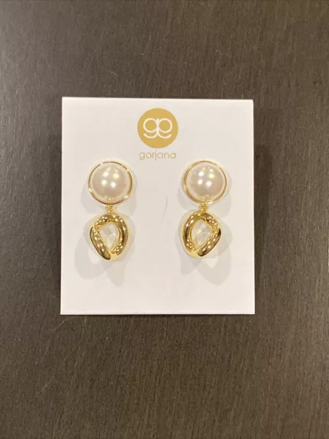 GORJANA 18K Gold Plated Lou Pearl Earrings 229-004-338-G