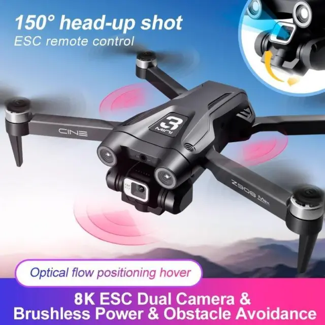 Z908 Pro Max Drone 8k Professional HD Dual Camera FPV Obstacle RC Distance 5000M