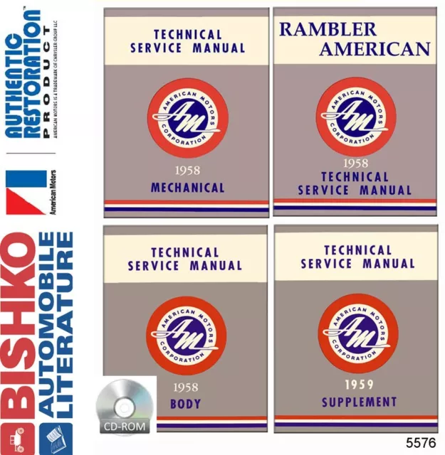 1958 1959 AMC Rambler Rebel Classic Shop Service Repair Manual CD