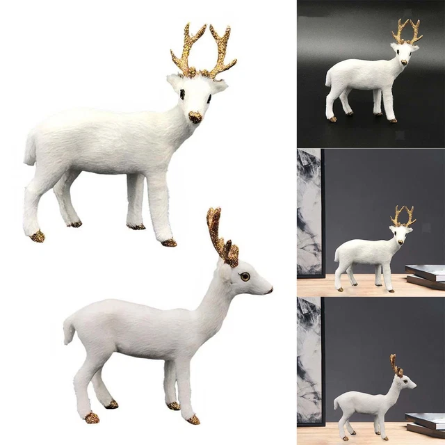 2x Hirschfiguren Statue Handwerk für Wohnzimmer Schrank Einweihungsgeschenke