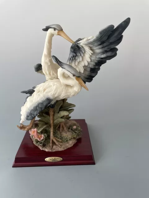 Large Vintage Montefiori Collection Italy Design Great Blue Herons Mounted