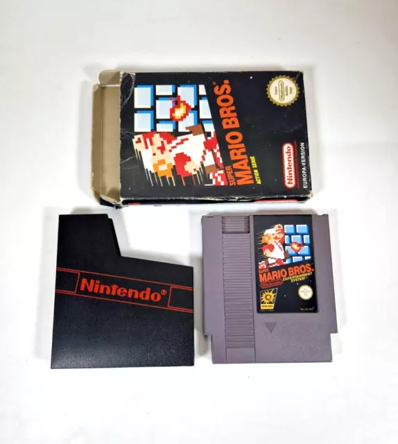 Super Mario Bros Nintendo NES Game Boxed PAL B German Box Missing Manual