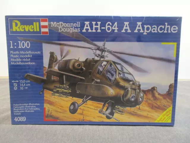 Revell 1:100 4089 Bausatz Helikopter ungebaut AH-64 A Apache in OVP