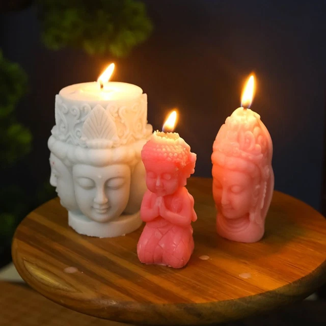 Statue Avalokitesvara Buddhist Silicone Mold Baking Mould Candle Mold Buddha