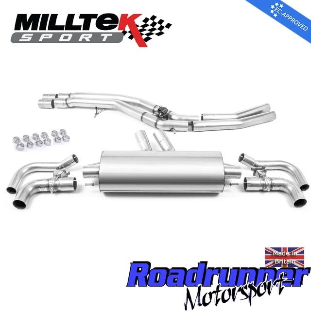 MILLTEK AUDI RSQ8 Exhaust System 4.0 V8 BiTurbo Front Pipe Back ...