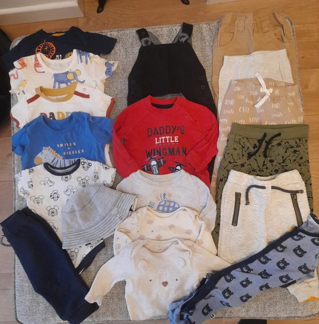 Pacchetto vestiti bambini 3-6 mesi fondo top t-shirt