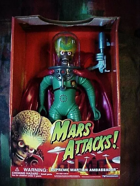 1996 Mars Attacks Supreme Martian Ambassador 12" Figure Trendmasters NIB Sealed