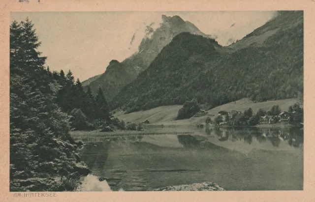 AK Am Hintersee in der Ramsau gegen die Mühlsturzhörner 1921