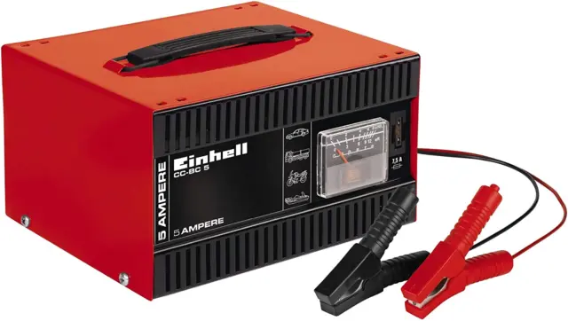 Einhell CC-BC 5 Caricabatteria Auto (220-240 V, Di Carica 12 V, per Batterie 16-