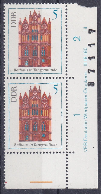 Briefmarken DDR Mi Nr. 1434 Rathaus Tangermünde BZN Druckvermerk DV DWD III **