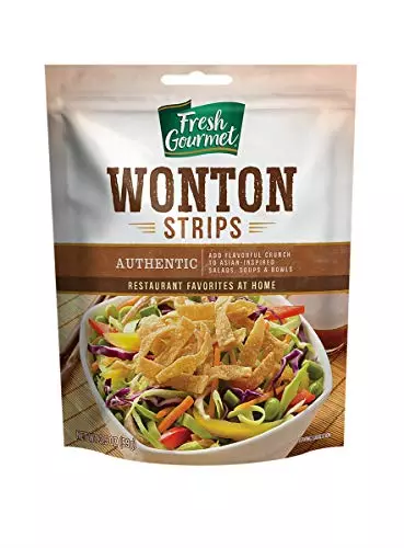 Fresh Gourmet Wonton Strips, Authentic, 3.5 Ounce Pack of 9