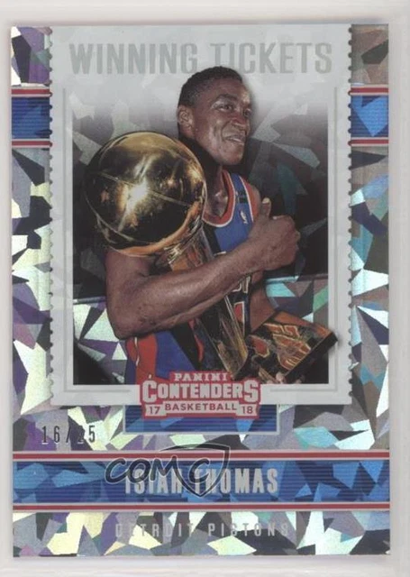 2017-18 Panini Contenders Winning Tickets Cracked Ice /25 Isiah Thomas #2 HOF