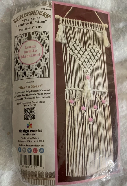 Kit de Macrame De Colección Diseño Funciona Colgante de Pared ""Ten a Heart"" 997-1802
