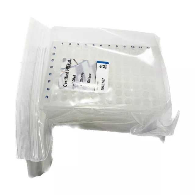 BRAND™ 96 Well PCR 0.2mL Microplate Semi Skirted Clear 5/Pack - LAB LABORATORY