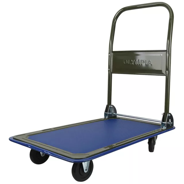 300 lb Capacity Platform & Wagon Truck Rolling Cart Heavy Duty Utility Blue/Gray