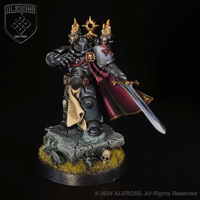 Templario Negro Campeón del Emperador/Warhammer 40K/Pro Pintado/Vendedor de EE. UU.