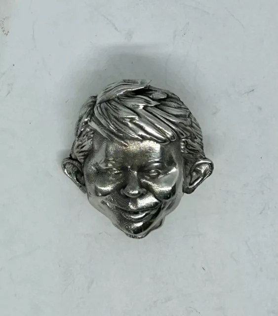 Alfred E Neuman pewter lapel pin - Mad magazine pin badge - Alfred Neuman lapel