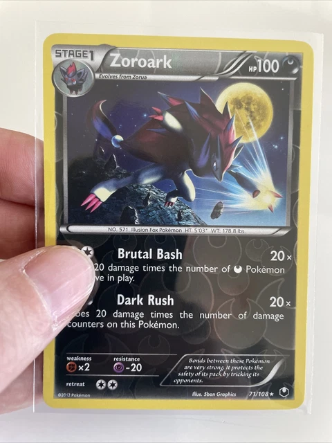 Zoroark REVERSE HOLO - 71/108 Black & White Dark Explorers - Rare Pokemon Card