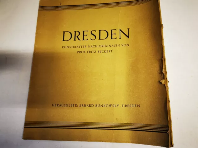 Dresden Kunstblätter nach Originalen von Prof. Fritz Beckert 8 Stadtansichten