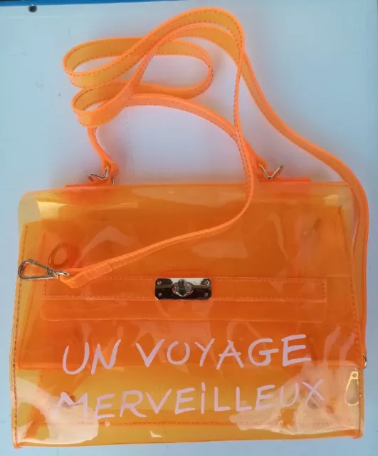 Sac A Main Bandouliere Un Voyage Merveilleux Pvc Transparent Port A Prix Coûtant