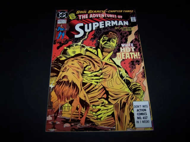 Signed Dan Jurgens The Adventures Of Superman #470 Dc Comics Pre New 52