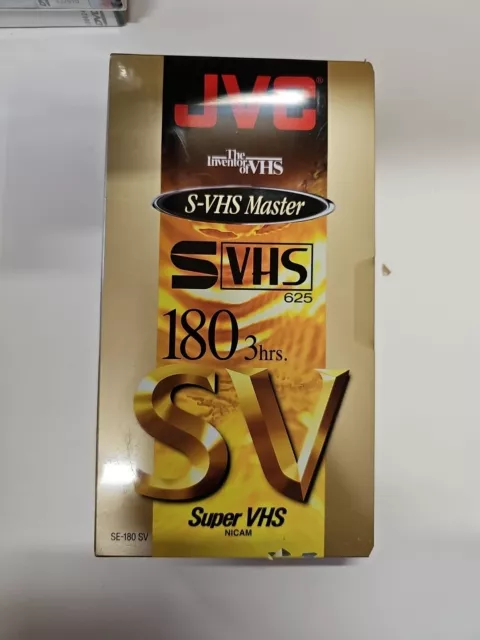 JVC VHS Blank Recordable SVHS Master SE-180SV Super Neu&OVP, Videokassette