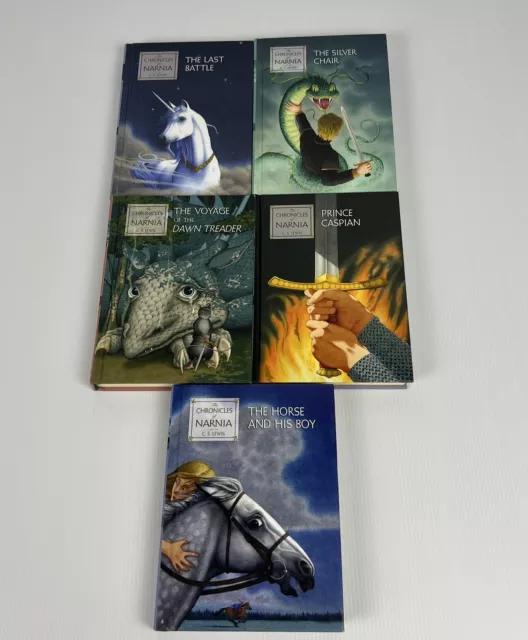 The Chronicles of Narnia Book Bundle 5x Hardcover Set C.S. Lewis Free Postage