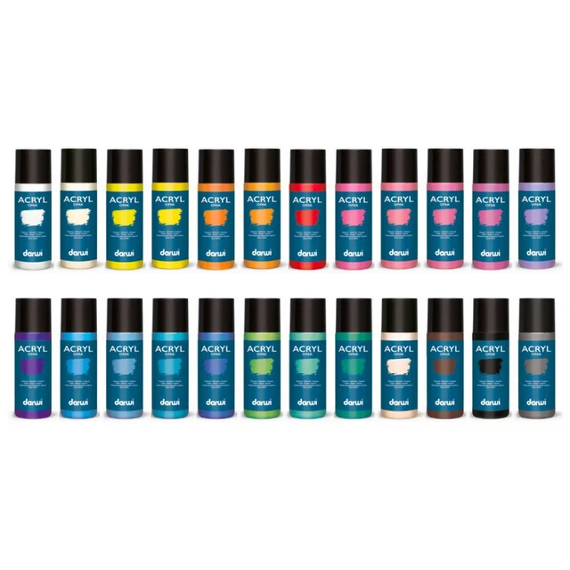 Peintures crémeuses acryliques, Darwi Opak, 80 ml, coloris au choix