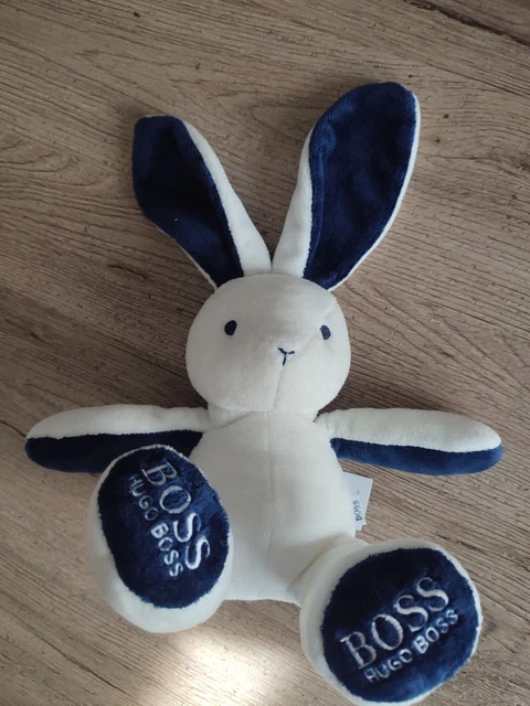 Doudou peluche blanc bleu lapin BOSS KIDSWEAR HUGO BOSS