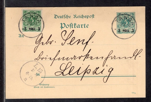 DOA Mi 2 auf Karte von Tanga 23.10.94 nach Leipzig