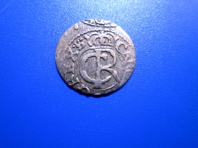 Livonia 1663 Solidus Silver (Poland, Sweden, Latvia) Carl XI KM 55