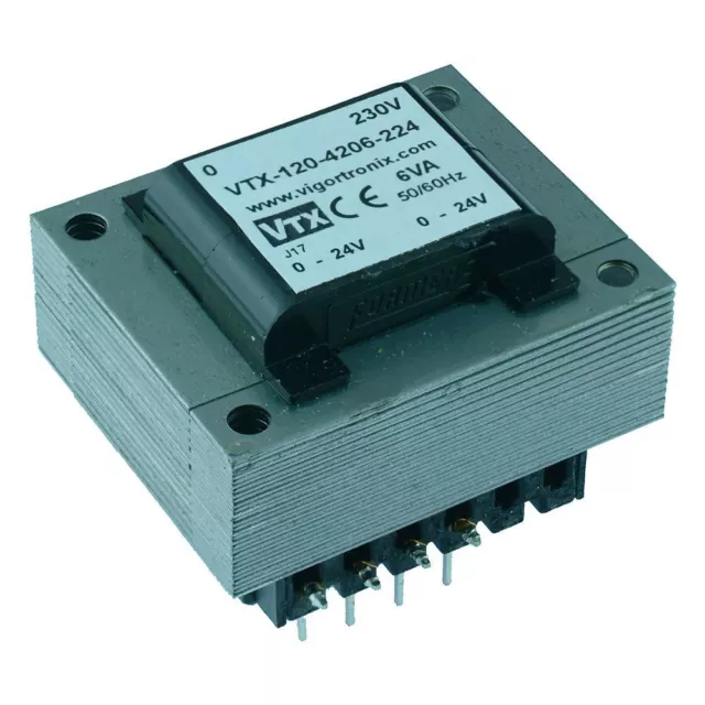 VTX-120-4206-218 PCB Transformer 230V 6VA 18V+18V Vigortronix