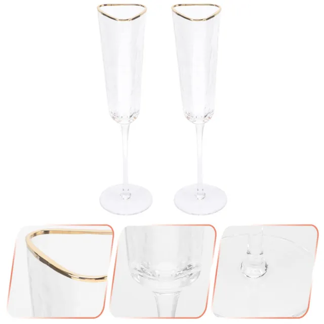 2 piezas flautas de champán cristal copas de champán beber copas para Home Bar