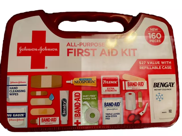 First Aid Kit - 160 piece All-Purpose by Johnson & Johnson - New in sealed box