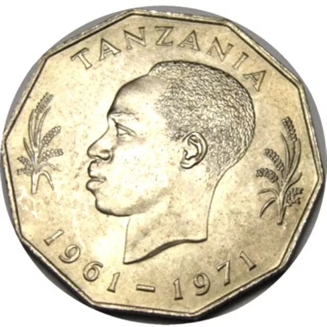 elf Tanzania 5 Shilingi 1971  FAO Cow Corn Grain Banana