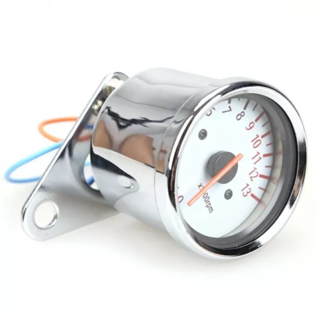 Universal Motorcycle Scooter 13000RPM Analog Tachometer Gauge Night Light Y3J5 2