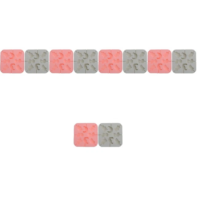 10 piezas Moldes de tiza Polímero Arcilla Resina Forma de silicona Caramelo