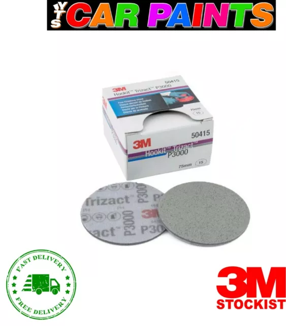3M Trizact Hookit Foam Abrasive Disc 443SA, 75mm, Plain, P3000, 50415, Box of 15