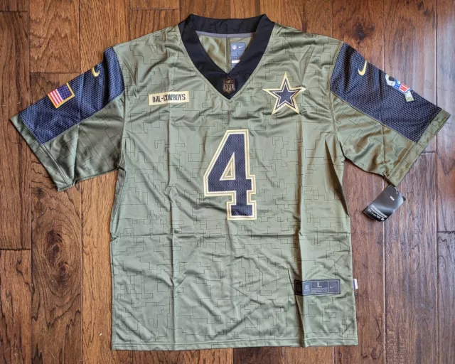 Dak Prescott #4 Dallas Cowboys Stitched Salute to Service Jersey