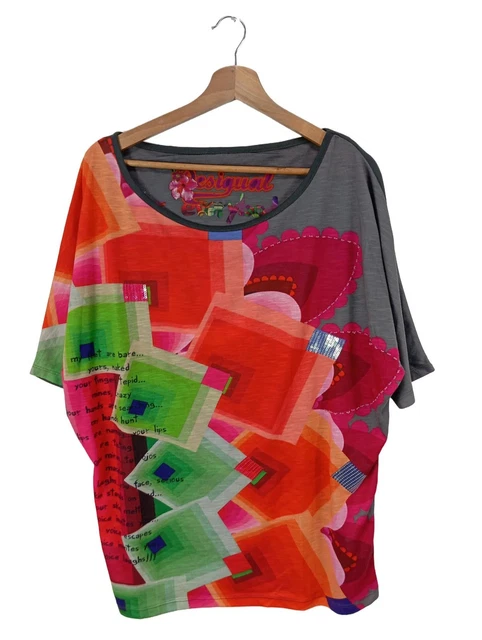 Tunique Ou T-shirt Long Desigual Femme - Taille L/40 - Multicouleur En Viscose - Occasion Très Bon état