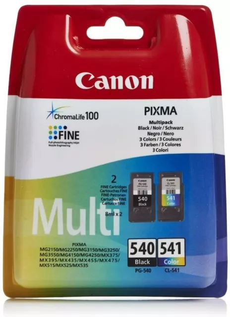 Kit Cartuccia Pg-540 Cl-541 Originale Canon Pixma Mg3550 / Mg4200 / Mg3650