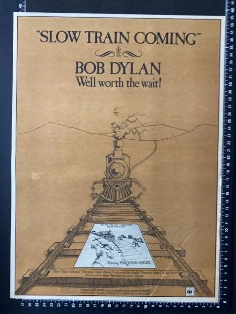 Bob Dylan - Slow Train Coming Colour - 1979 Advert Poster A3 Size L111